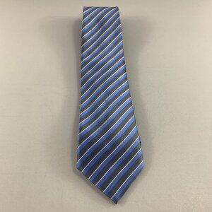 Paul & Shark Blue / Black Striped Men's Extra Long Tie 3" x 64"